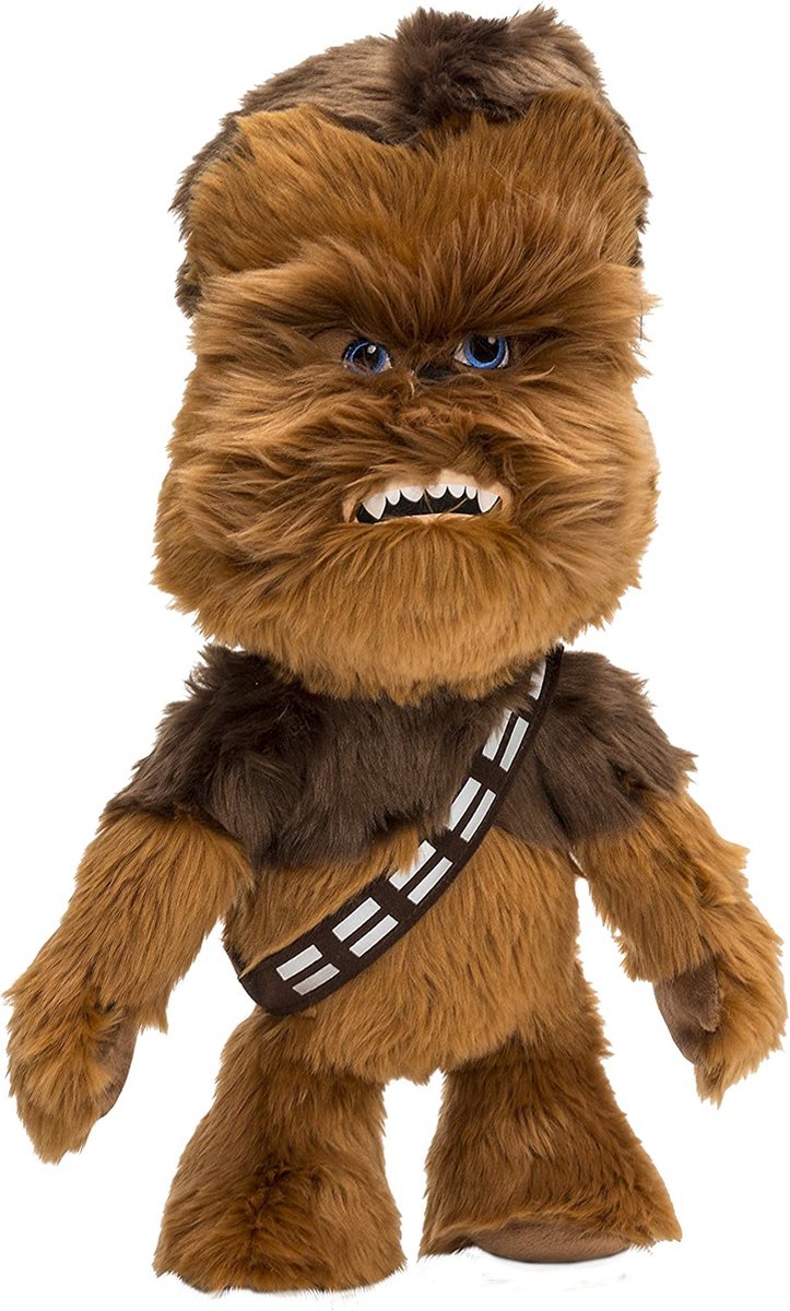 Chewbacca Disney   The Mandalorian Pluche Knuffel 48 cm + StarWars Sticker! | StarWars Plush Toy | The Last Jedi | Speelgoed knuffelpop kinderen jongens meisjes | Porg Yoda The Child Groku Darth Vader Luke Skywalker Storm Trooper